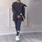 Avslappnat set med sweatshirt och leggings för kvinnor📦Fri frakt på två stycken
