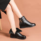 💟Genuine Leather Metal Buckle Velvet Boots🔥45% rabatt + köp 2 gratis frakt📦