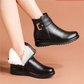 💟Genuine Leather Metal Buckle Velvet Boots🔥45% rabatt + köp 2 gratis frakt📦