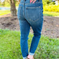 🔥Tummy Control Cuffed Slim Fit Jeans