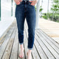 🔥Tummy Control Cuffed Slim Fit Jeans