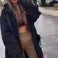 🔥Essentiella outfits för dejter✨ Lång tröja med huva för dam🍂 och axelbandslös topp