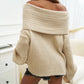 Mode Lös Enfärgad Pullover Tröja