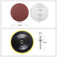 100 st/set 4 tum (100 mm) Runt Flockat Sandpapper med Slipskiva