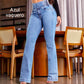 Stretchiga jeans med hög midja