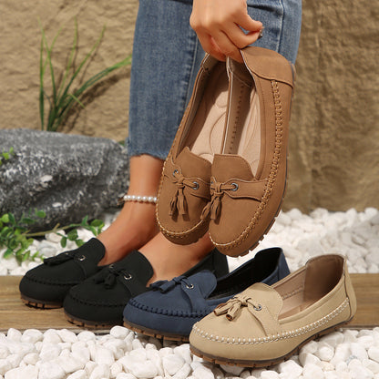🔥Bekväma mjuka loafers för kvinnor i vintage stil med rosett