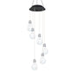 Färgglada LED-solcellsdrivna vindspel med glödlampa