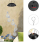 Färgglada LED-solcellsdrivna vindspel med glödlampa