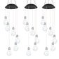 Färgglada LED-solcellsdrivna vindspel med glödlampa