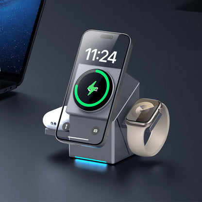 🔥⏰HET REA 49 % RABATT📱3-i-1 hopfällbar magnetisk trådlös laddningsstation