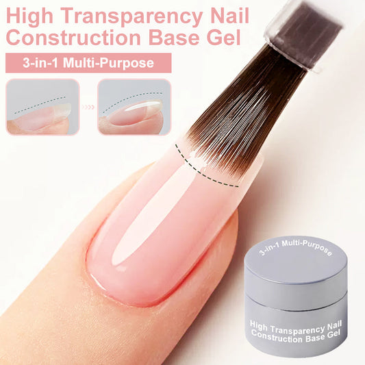 ✨️💅3-in-1 Mångsidig Hög Transparent Nagelbygg Base Gel