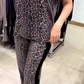 🎯 2025 Limited Edition✨ Dammode Leopardmönstrad Bekväm Lös Passform 2-delad Set
