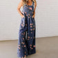 🌸Damjumpsuit med tryck i casualdenim