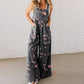 🌸Damjumpsuit med tryck i casualdenim