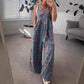 🌸Damjumpsuit med tryck i casualdenim