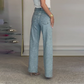 🔥Jeans med strassdetaljer och raka ben