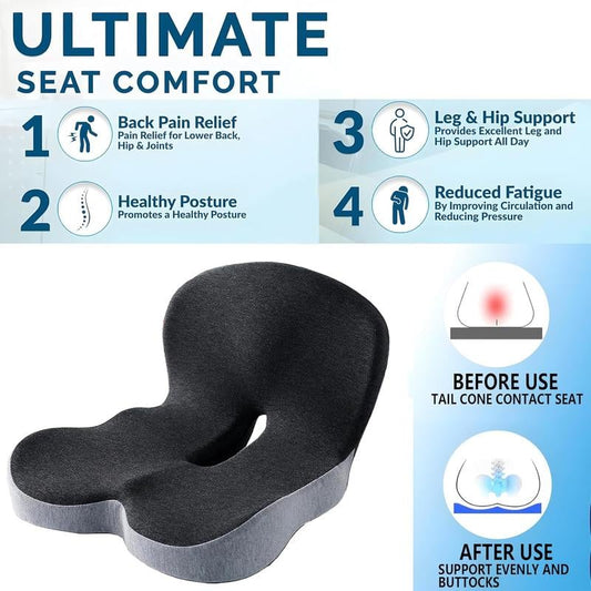 【Ergonomisk design】Halkfri minnesskumsits 💕För bekvämaste körning💕
