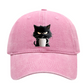 😻Söt svart katt vintage basebollkeps