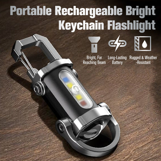 🔦 Uppladdningsbar ficklampa för nyckelring – 300 lumen, laddning via USB-C & Kompakt, okrossbar design för EDC⚡