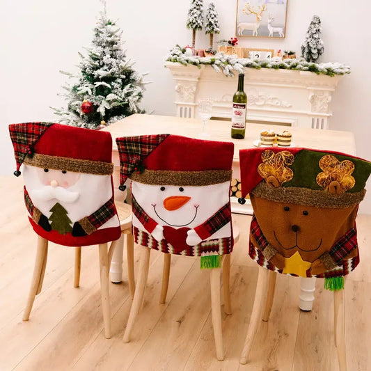 🎅Juldekoration Tecknad stolsöverdrag