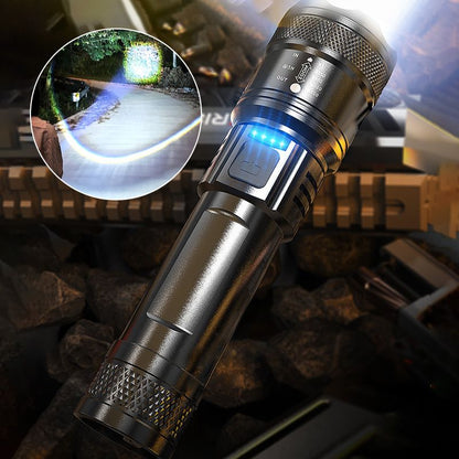 Superstark ljus zoombar ficklampa