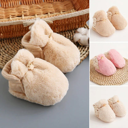 🎁Bästa present - Baby tecknad plysch bomullsskor