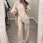 ⏳Begränsad tid 50 % rabatt⏰2-delat set med oversized tröja och byxor för damer👚👖
