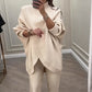 ⏳Begränsad tid 50 % rabatt⏰2-delat set med oversized tröja och byxor för damer👚👖