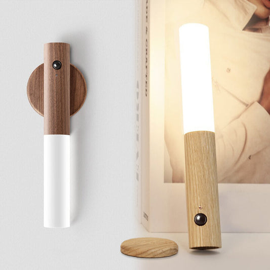 🖤 Black Friday-bästsäljare! ✨✨ Walnoothout rörelsesensor nattlampa – Högklassig estetik, magnetisk & energibesparande (Designerbelysning för stilfulla interiörer & säker navigering!)