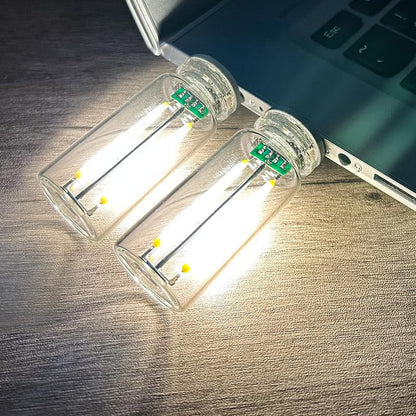 50 % RABATT✨ Bärbar USB-nattlampa med pekskärm och styrning i glasglob - Justerbar ljusstyrka, flera färger och kompakt (perfekt för sovrum, bil eller camping!)