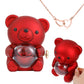 ⏰🌹Valentinsdagens överraskningsrea 50 % RABATT!!💝Söt nallebjörn med konserverad ros – halsband📿+evig ros🌹+nallebjörn🧸