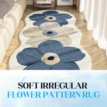 Mjuk matta med oregelbundet blommönster