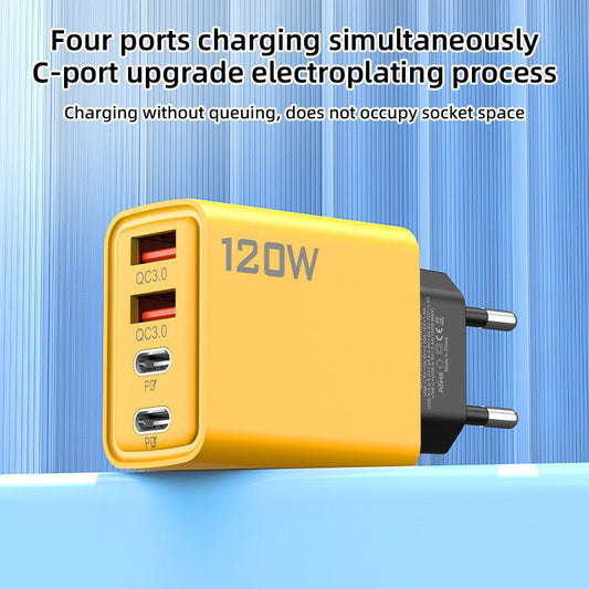 🔥Heta erbjudanden – 120 W snabbladdare med 4 portar