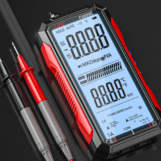🔧 50% RABATT NU! ⚡ - USB-laddningsbar digital multimeter med ficklampa, automatisk intervallväljare, LCD-bakgrundsbelysning & bärbar design