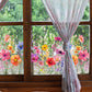 ✨SISTA DAGEN REA 50 % RABATT!💐Färgglad blomsterbukett fönsterdekal🖼️
