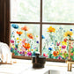 ✨SISTA DAGEN REA 50 % RABATT!💐Färgglad blomsterbukett fönsterdekal🖼️
