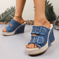 🔥🎁Nyhet 50 % RABATT🔥Casual Denim Platform Slide Sandals för kvinnor