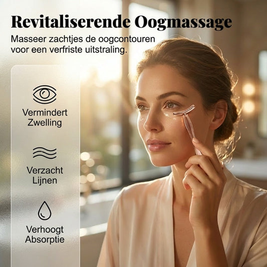 Dubbelsidigt verktyg för ögonkräm och massage