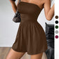 Snygg, axelbandslös bodycon-overall