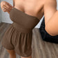 Snygg, axelbandslös bodycon-overall