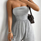 Snygg, axelbandslös bodycon-overall