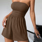 Snygg, axelbandslös bodycon-overall