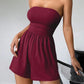 Snygg, axelbandslös bodycon-overall