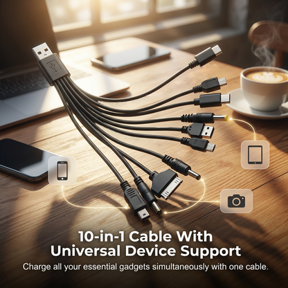 10-i-1 universell USB-laddningskabel