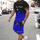 👕50 % RABATT NU! 🔥Mäns grafiska tryck T-shirt och shorts uppsättning – Mjukt tyg, iögonfallande design & Perfekt för sommardagar ☀️