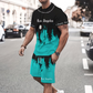 👕50 % RABATT NU! 🔥Mäns grafiska tryck T-shirt och shorts uppsättning – Mjukt tyg, iögonfallande design & Perfekt för sommardagar ☀️