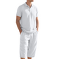 👕 50% RABATT NU! 🌿 Herr linne skjorta & casual byxor set – Andningsbar & avslappnad passform – Mångsidig sommarbasvara – perfekt för heta dagar, semester eller en ledig helg ☀️✨
