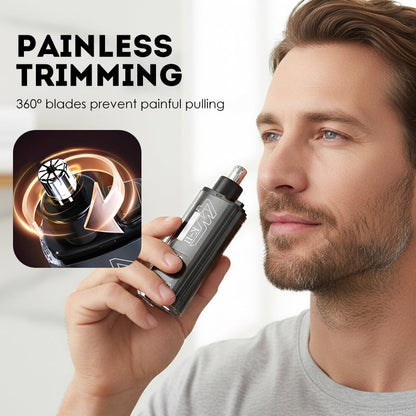 ✂️ 50 % RABATT NU! 🔇 360° näshår- och öronhårtrimmer – IPX7 tvättbar & 30 dagars batteritid – perfekt för snabb och hygienisk grooming 🧔