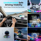 📱 RGB car mount with automatic clamping & 15W wireless charging