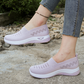 👟 50% RABATT NU! 🍃 Dam Andningsbara Mesh Slip-Ons – Halksäker Massage Sula & Ultralätt – Stötdämpande & Flexibel 💨